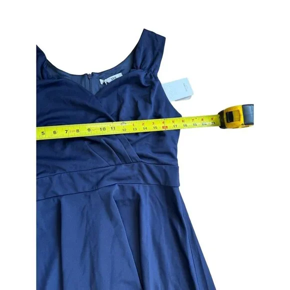 Grace Karin Women's Sleeveless V-Neck Dress Navy Blue Size L - Picture 4 of 6